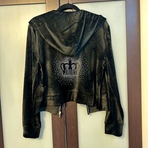 NWOT Juicy Couture Black Velour Hoodie